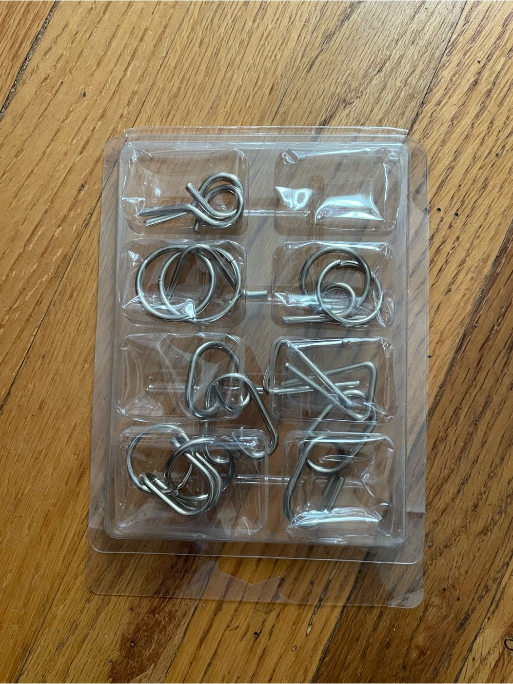 Metal Brain Teaser Puzzle Set - Silver